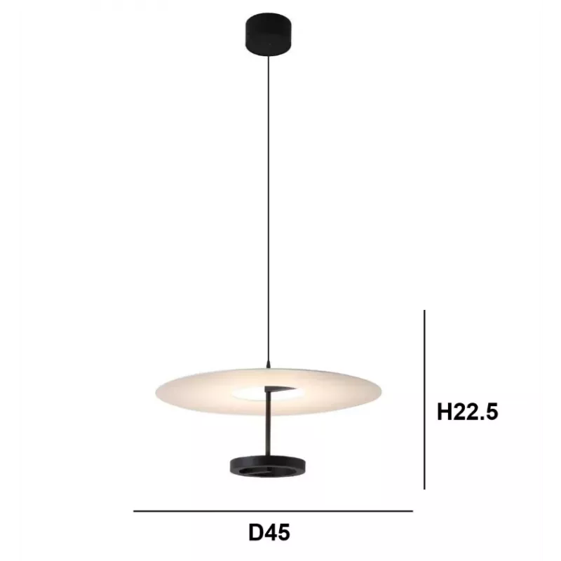 黑光吊燈-白色-D45