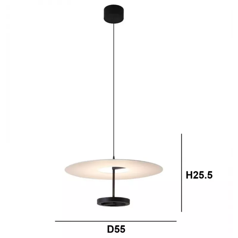 黑光吊燈-白色-D55