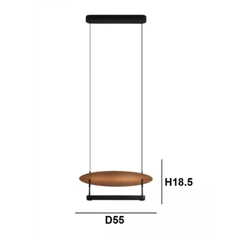 曙光吊燈-棕色-D55