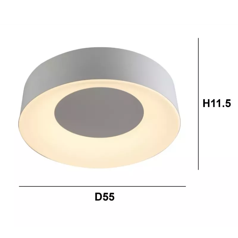 簡美吸頂燈-白色-D55